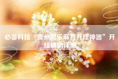 必备科技“贵州微乐麻将开挂神器”开挂辅助详细