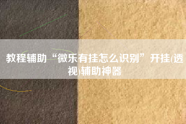 教程辅助“微乐有挂怎么识别	”开挂(透视)辅助神器