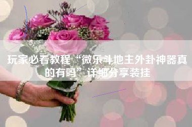 玩家必看教程“微乐斗地主外卦神器真的有吗”详细分享装挂