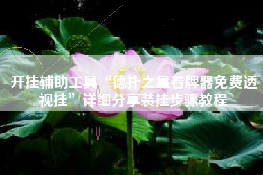 开挂辅助工具“德扑之星看牌器免费透视挂”详细分享装挂步骤教程