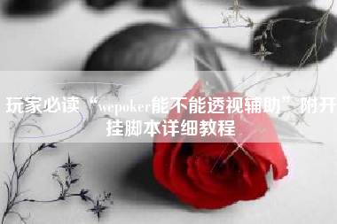 玩家必读“wepoker能不能透视辅助”附开挂脚本详细教程