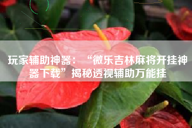 玩家辅助神器：“微乐吉林麻将开挂神器下载	”揭秘透视辅助万能挂