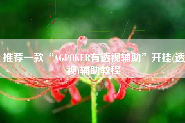 推荐一款“AGPOKER有透视辅助	”开挂(透视)辅助教程