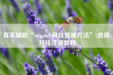 真实辅助“wepoker开挂透视方法”(透视)开挂详细教程