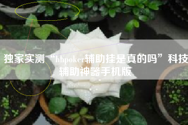 独家实测“hhpoker辅助挂是真的吗”科技辅助神器手机版