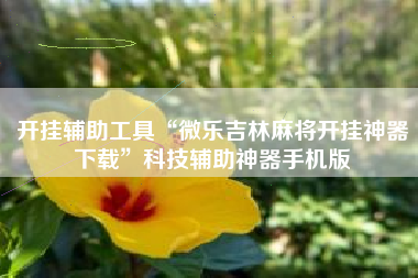 开挂辅助工具“微乐吉林麻将开挂神器下载”科技辅助神器手机版