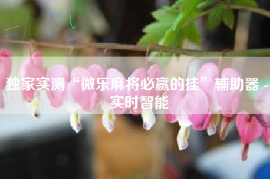 独家实测“微乐麻将必赢的挂	”辅助器 - 实时智能