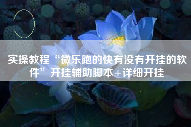 实操教程“微乐跑的快有没有开挂的软件”开挂辅助脚本+详细开挂